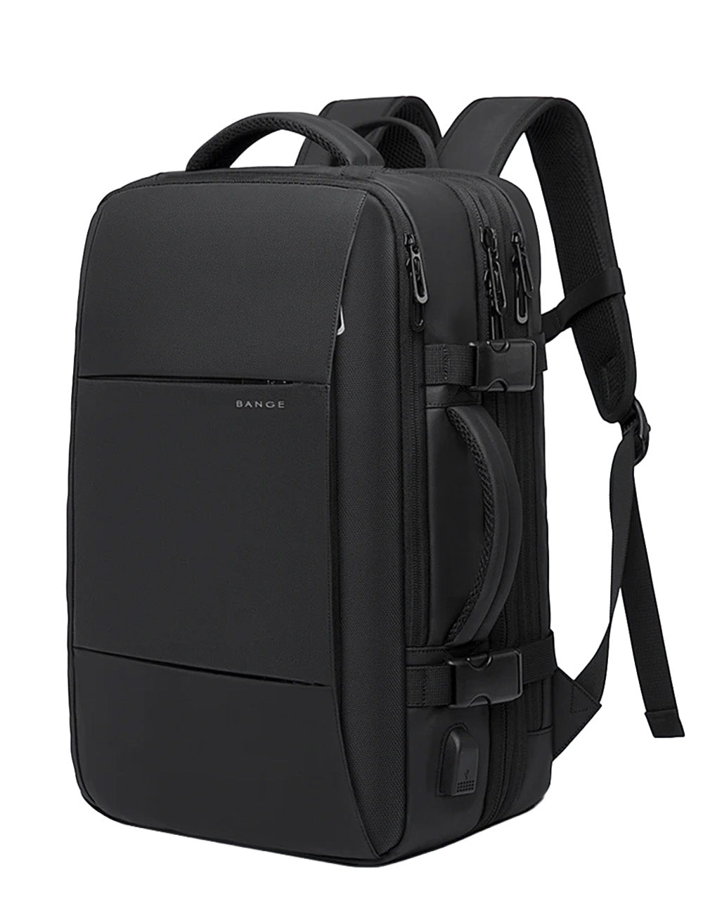 Expandable travel backpack 37L to 45L capacity
Waterproof business travel backpack design
Travel backpack with 180 degree opening
Expandable backpack showing 37L and 45L sizes
USB charging port travel backpack
Anti theft backpack with hidden pocket
Breathable padded back travel backpack
Carry on travel backpack on suitcase handle
