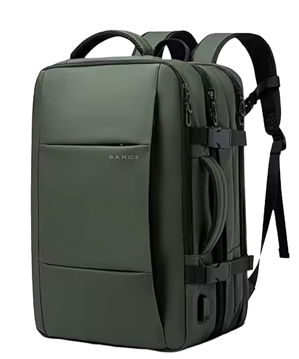 Expandable travel backpack 37L to 45L capacity
Waterproof business travel backpack design
Travel backpack with 180 degree opening
Expandable backpack showing 37L and 45L sizes
USB charging port travel backpack
Anti theft backpack with hidden pocket
Breathable padded back travel backpack
Carry on travel backpack on suitcase handle
