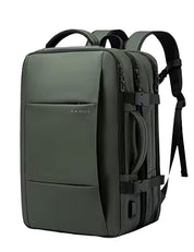 Expandable travel backpack 37L to 45L capacity
Waterproof business travel backpack design
Travel backpack with 180 degree opening
Expandable backpack showing 37L and 45L sizes
USB charging port travel backpack
Anti theft backpack with hidden pocket
Breathable padded back travel backpack
Carry on travel backpack on suitcase handle
