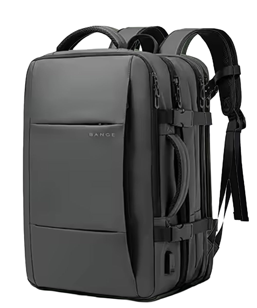 Expandable travel backpack 37L to 45L capacity
Waterproof business travel backpack design
Travel backpack with 180 degree opening
Expandable backpack showing 37L and 45L sizes
USB charging port travel backpack
Anti theft backpack with hidden pocket
Breathable padded back travel backpack
Carry on travel backpack on suitcase handle
