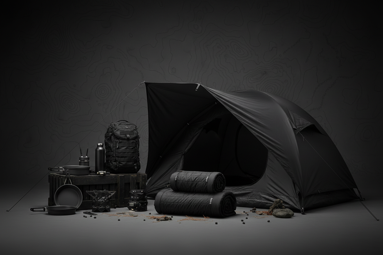 Camping, Tents & Shelters, sleeping bags , Cooking Gears, main color Black